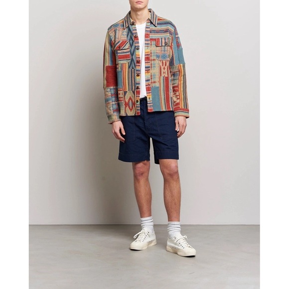 Double RL RRL Ralph Lauren Patchwork Rust Multicolor Workshirt Shirt Mens XL NWT - Picture 13 of 13